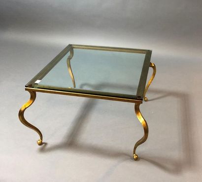 Travail moderne Table basse en métal doré,...