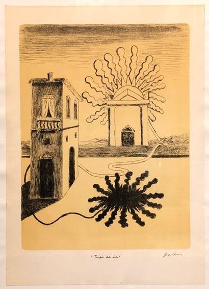null D'après Giorgio DE CHIRICO (1888-1978)
Quatre lithographies :
- Trovatore, 44,5...