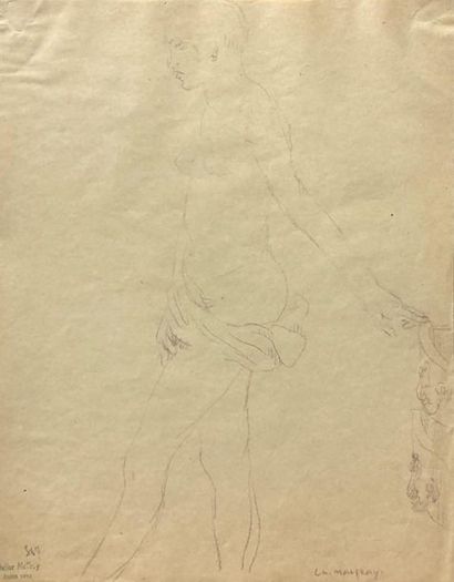 null Charles Alexandre MALFRAY (1887-1940)
Etudes de nu
Deux dessins au crayon, cachets...