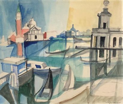null Jacques DESPIERRE (1912-1995)
Venise
Aquarelle sur papier, signé en bas à droite
25...