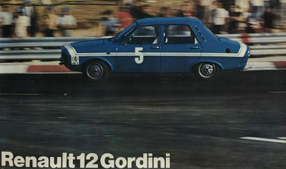 null Lot d'affiches automobiles françaises :
- Renault 12 Gordini 
- Alpine Renault...