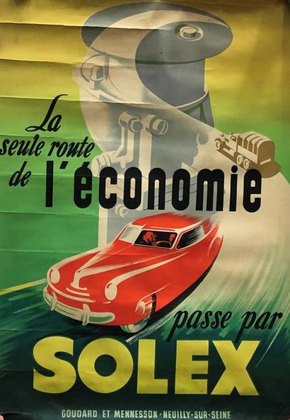 null René RAVO (1904-1998)
Solex "la seule route de l'économie passe par Solex"
AP...