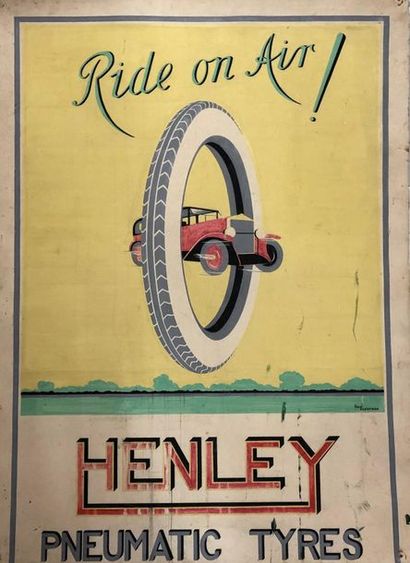 null Fre PICKSTONE (XXe siècle)
"Ride on air" 
Projet publicitaire pour les pneumatiques...