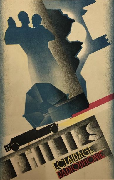 null PHILIPS, vers 1930
Publicité "Eclairage Radiophonie"
Sur carton, 23x15 cm, ...