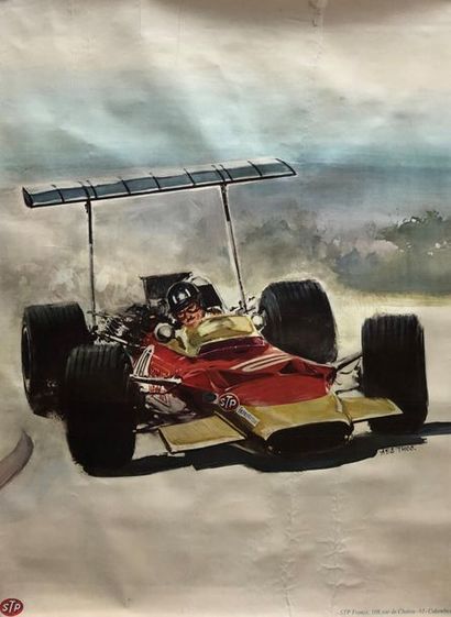  Yves THOS, 1968 Graham Hill sur Lotus ST France 108, rue de Chatou - 92 - Colombes...