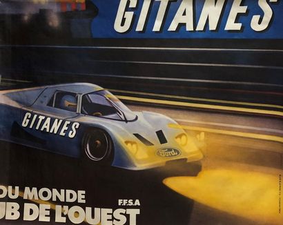 null Lot d'affiches :
- 24 Heures du Mans Gitanes Ford 1982 x3
233x314 cm en 4 parties...