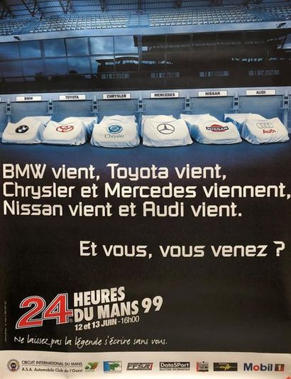 null Lot de 19 affiches : 
24 Heures du Mans 1999 
158x118 cm à vue