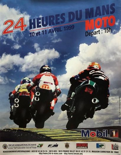 null Lot de 12 affiches : 
24 Heures du Mans Moto 1999
158x118 cm à vue