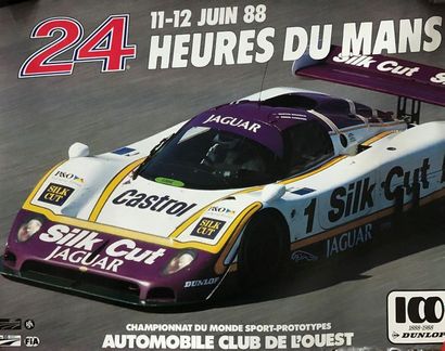 null Lot d'affichettes 24 Heures du Mans 
De 1988 à 1999
Environ 38x53 cm