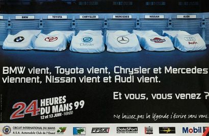 null Lot d'affichettes 24 Heures du Mans 
De 1990 à 1999
Environ 38x53 cm