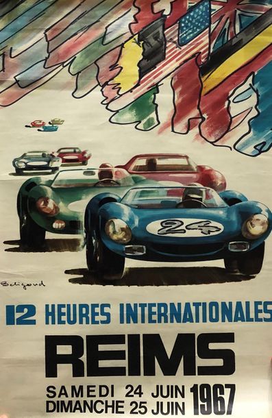 null Lot d'une vingtaine d'affiches, en l'état
Nogaro/Grand Prix de Pau/1000 Km de...