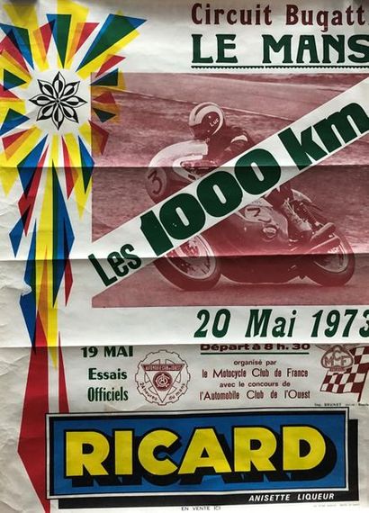 null Lot d'une trentaine d'affiches, en l'état
Courses de motos
Principalement 24...