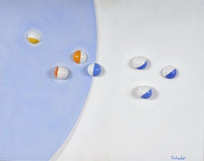 null Valentin CRIADO (1931-2010)
Sphères cosmiques III
Acrylique et boules en bois...