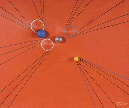 null Valentin CRIADO (1931-2010)
Galaxie rouge sur trajectoire
Acrylique et boules...