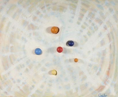 null Valentin CRIADO (1931-2010)
Galaxie multicolore, vers 1971
Acrylique et boules...
