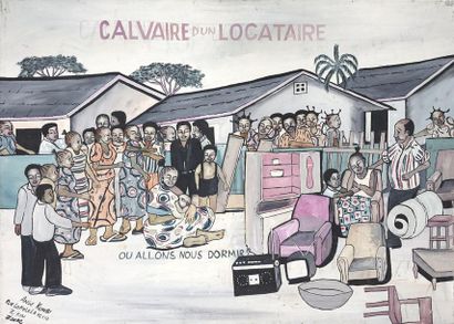null Ange KUMBI (né en 1950)
CALVAIRE D’UN LOCATAIRE, vers 1991
Acrylique sur toile...