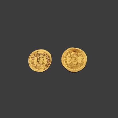 null LÉON Ier (457-474)

Solidus. Constantinople. 4,50 g.

Joint sémissis, Constantinople,...