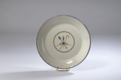 null EAST, late 18th century, circa 1790

REVOLUTIONARY PLATE with polychrome decoration...