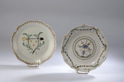 null NEVERS, late 18th century, circa 1792

REVOLUTIONARY PLATE with contoured edges...