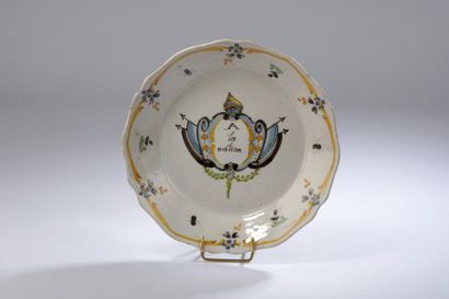 null NEVERS, late 18th century

REVOLUTIONARY ASSEMBLY with contoured edges, polychrome...