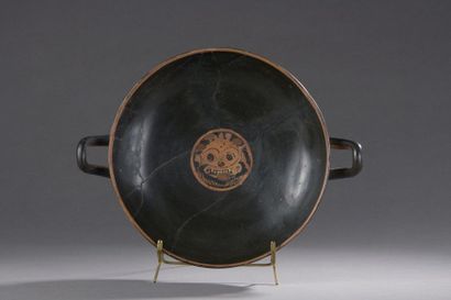 null CUT TO THE EYES.

Black-figure kylix painted on each face of a man (probably...