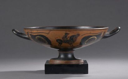 null CUT TO THE EYES.

Black-figure kylix painted on each face of a man on a fantastic...