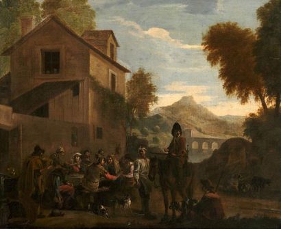 null Michelangelo CERQUOZZI (Rome 1602-1660)

Characters at table in front of an...