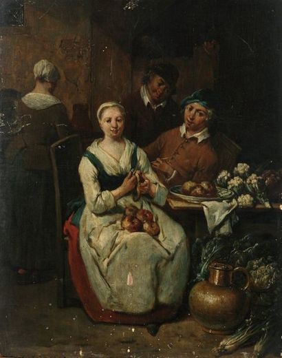 null Jean Baptiste LAMBRECHT (Anvers 1680-1731)

L’éplucheuse de fruits

Panneau...
