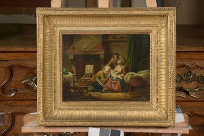 null 19th century FRENCH school, after Etienne AUBRY

Family in an interior

Canvas.

27,5...