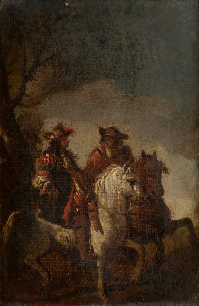 null École ITALIENNE vers 1700, suiveur d’Adam François van der MEULEN

Deux cavaliers

Toile.

21,5...