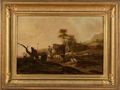 null Jacob van STRIJ (Dordrecht 1756-1815)

Couple of shepherds

Oak panel, one plank,...