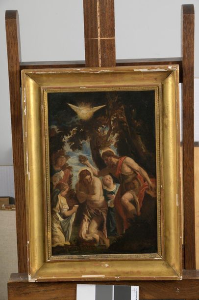 null Félix Joseph BARRIAS (Paris 1822-1907), after VERONESE

The Baptism of Christ

Canvas.

38,5...
