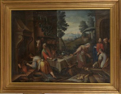 null 19th century ITALIAN school, after Jacopo BASSANO

Jesus in Martha and Mary

On...