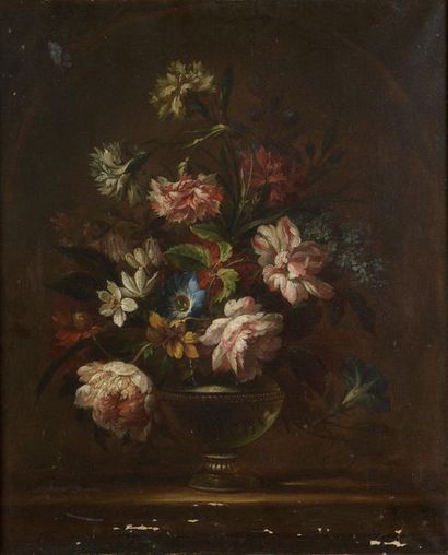 null 19th century FRENCH school

Bouquet of flowers on an entablature

Pair of canvases,...