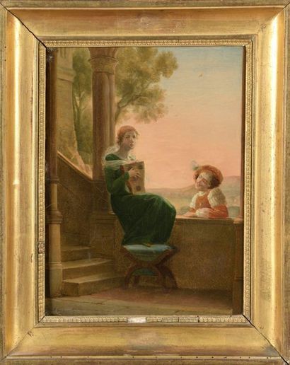 null École FRANÇAISE du XIXe siècle

Le concert, 1823

Huile sur toile. 

Signée...