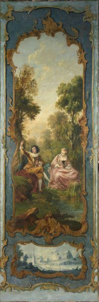 null FRENCH School circa 1900

Couples and musicians in a park

Seven canvases.

280...