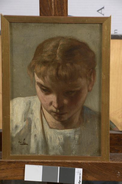 null Attribué à William LEIBL (1844-1900)

Jeune femme pensive

Sur sa toile d’origine.

33...