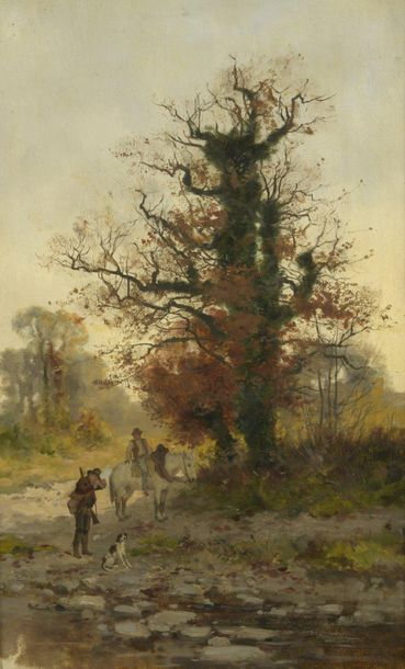 null Fernand LUTSCHER (1843-1923)

Les chasseurs en automne

Paire d’huiles sur toile,...