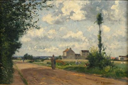 null Victor VIGNON (1847-1909)

Characters on a path at the exit of a village

Oil...