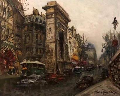 null Merio AMEGLIO (1897-1970)
Porte Saint-Denis
Huile sur toile signée en bas à...