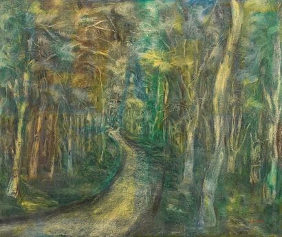 null Faïbich-Shraga ZARFIN (1899 - 1975)
Paysage de forêt, circa 1930
Huile sur toile,...