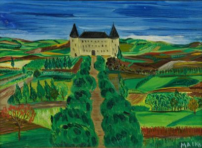 null Henri Hecht MAÏK (1922-1993)
Vue de château, 1956
Huile sur toile.
Signée et...