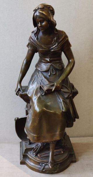 null D'après Auguste MOREAU (1834-1917)
Cendrillon
Bronze à patine brun nuancé. Signé...