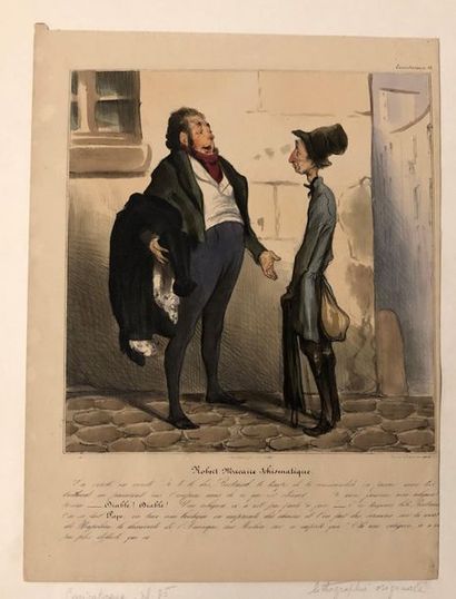 null Honoré Daumier (1808-1879)
Treize épreuves dont certaines en couleurs (mouillures,...