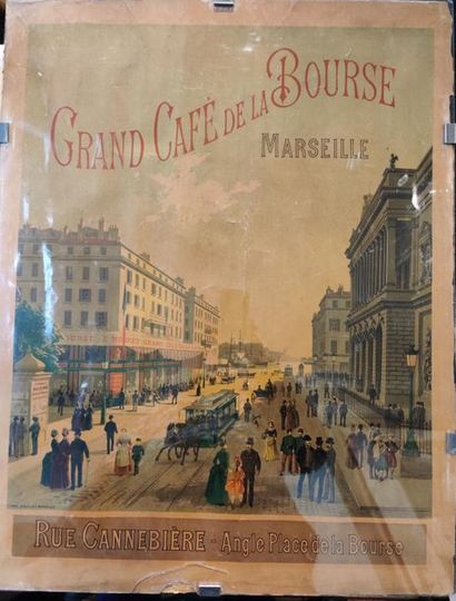 Grand café de la Bourse à Marseille
Lithographie...