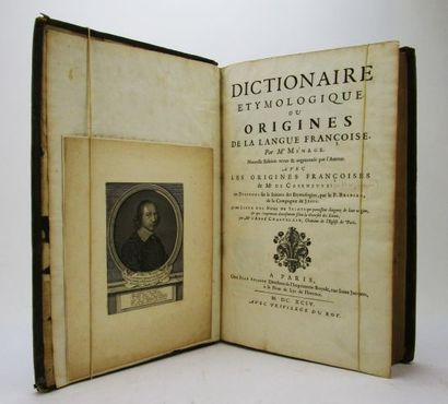 null Ménage, [Gilles 1613-1692]. - Dictionnaire étymologique, ou origines de la langue...