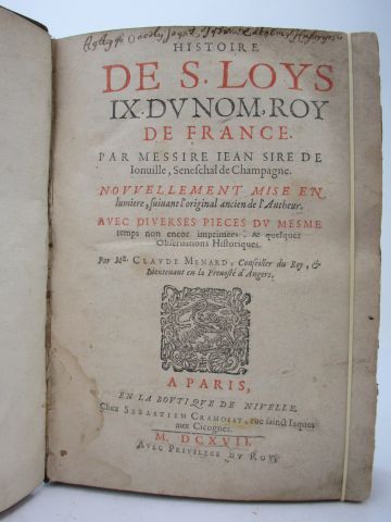 null Ménard, Claude. - Histoire de S. Loys IX du nom, Roy de France. Par Messire...