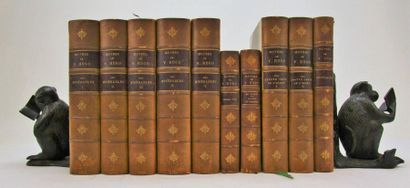 null Hugo, Victor. - Œuvres. Ensemble de 68 tomes in-8 reliés en 58 volumes en demi-veau...