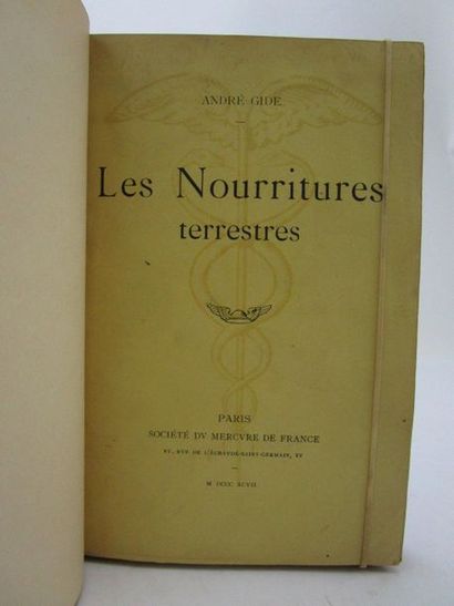 null Gide, André. - Les Nourritures Terrestres. Paris, Mercure de France, 1897. In-12,...