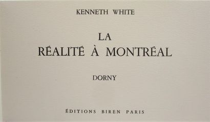 null White, Kenneth - Dorny, Bertrand. - La réalité à Montréal. Paris, Éditions Biren,...